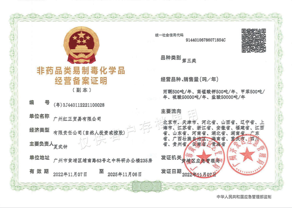 চীন Guangzhou Hongzheng Trade Co., Ltd. সার্টিফিকেশন